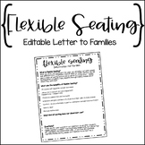 Editable Flexible Seating Letter for Parents