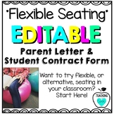 Editable Flexible Seating Parent Letter and Student Contract