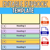 Editable Flip Book Template for ANY Subject