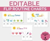 Editable Flip Visual Routine Chart Schedule for Kids, Todd