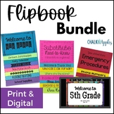 Editable Flipbooks - Back to School, Substitute Info, Emer