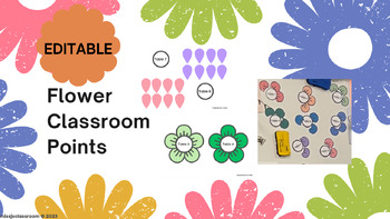 Preview of Editable Flower Class/Table/Carpet Points