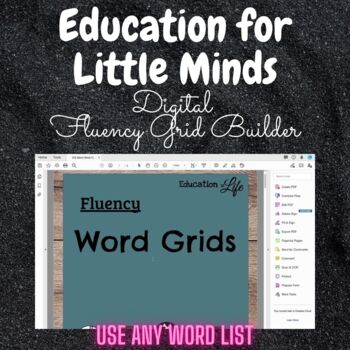 Preview of Editable Fluency Grid Reads for ANY Word List