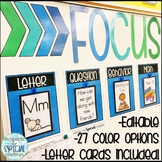 Editable Focus Wall - Learning Targets for the Classroom