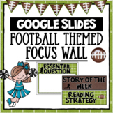 Editable Focus Wall | Reading | Football Theme in Google Slides