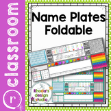 Editable Name Plates Math Foldable and Multiplication Chart