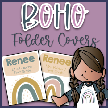 Preview of Editable Folder Covers | Editable Take Home Folder Covers | Boho Folder Covers