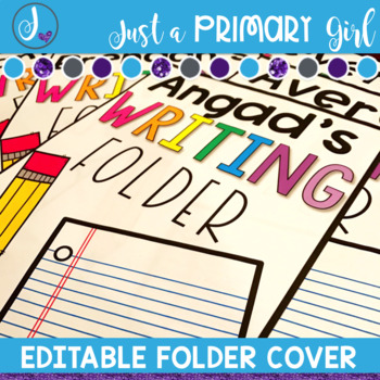 Preview of Editable Folder Covers - pencil