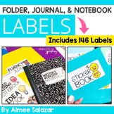 Editable Folder, Journal, and Notebook Labels {2x4 inches}