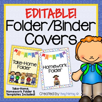 folder binder covers kindergarten preschool editable homework classroom take student teacherspayteachers kinder math sheets organization teachers portfolios bundle pre