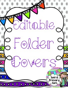 Preview of Editable Folders, Writing Folders or Tpt Product Covers