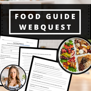 Preview of Editable Food Guide WebQuest [FACS, FCS]