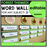 Editable High Frequency Forest Word Wall Template With Pri