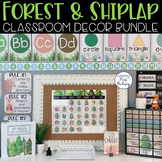 Editable Forest and Shiplap Classroom Decor Bundle