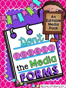 Preview of Editable Forms and Back to School MEDIA ADD ON PACK