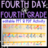 Editable Fourth Day of Fourth Grade Activity First Week of School