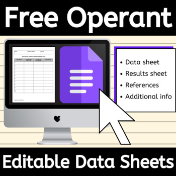 Preview of Editable Free Operant Preference Assessment Data Collection Sheet for ABA, BCBA