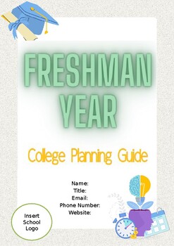 Preview of Editable Freshman Year College Planning Guide Bundle