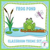 Editable Frog Theme - Decorate Your Classroom Kit- Name Ca