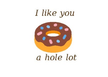 Preview of Funny template "I Like You a Hole Lot" Card (Editable & Fillable resource)