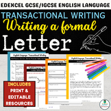 Editable GCSE Formal Letter Writing Unit