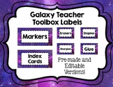 Editable Galaxy Teacher Toolbox Labels