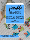Editable Game Boards for Teachers: Canva Template. Include