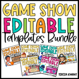 Editable Game Show Templates for Canva Test Prep End of Ye