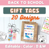 Editable Gift tags for Students for Back to School