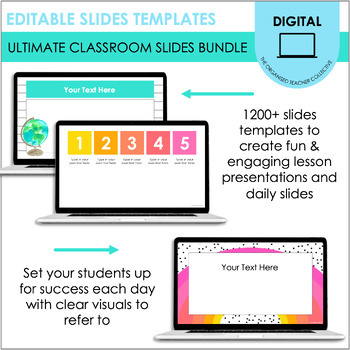 Editable Slides Templates | Bundle 1 | Online & Digital Learning