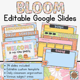 Editable Google Slides Template - BLOOM - Pastel Floral Vibe