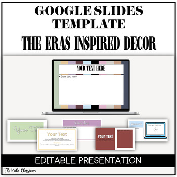 Preview of Editable Google Slides Template | Taylor Swift Eras Inspired Classroom Decor
