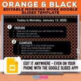 Editable Google Slides Templates | Orange And Black