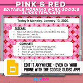 Editable Google Slides Templates | Red & Pink
