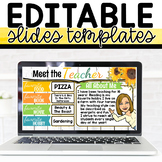 Editable Daily Slides Classroom Templates Sunflower Farmho