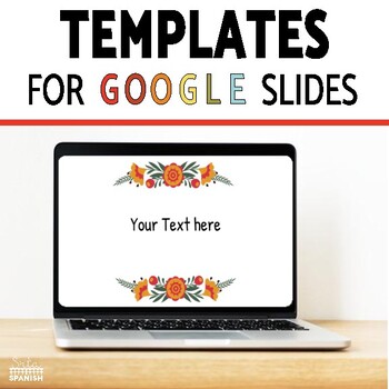 Preview of Editable Google Slides Templates for Spanish Class
