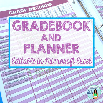 Preview of Editable Gradebook and Teacher Planner 