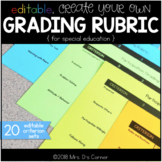 Editable Grading Rubrics for Special Education | English a