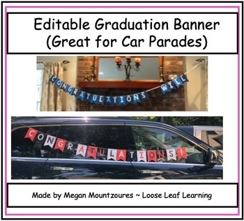 Preview of Editable Graduation Banner