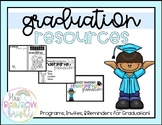 Editable Graduation Resources- Programs, Invites, Reminders
