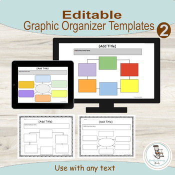 Preview of Editable Graphic Organizers Templates, Note-Taking Journal