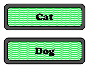 Preview of Editable Green Chevron Labels