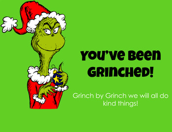 Preview of Editable Grinch On the Shelf Kindness Challenge