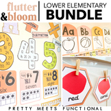 Editable Groovy Retro Classroom Decor Bundle for Lower Elementary