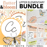 Editable Groovy Retro Classroom Decor Bundle for Upper Elementary