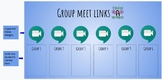 Editable Group Meet Links (break out rooms) Google Slides