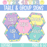 Editable Group and Table Signs / Retro Group Signs / Groov