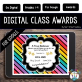 Preview of Editable Growth Mindset Digital Class Awards for Google Classroom Variety Pack 
