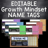 Editable Growth Mindset Name Tags