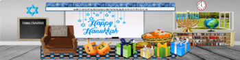 Preview of Editable HAPPY HANUKKAH  BANNER | Google Classroom